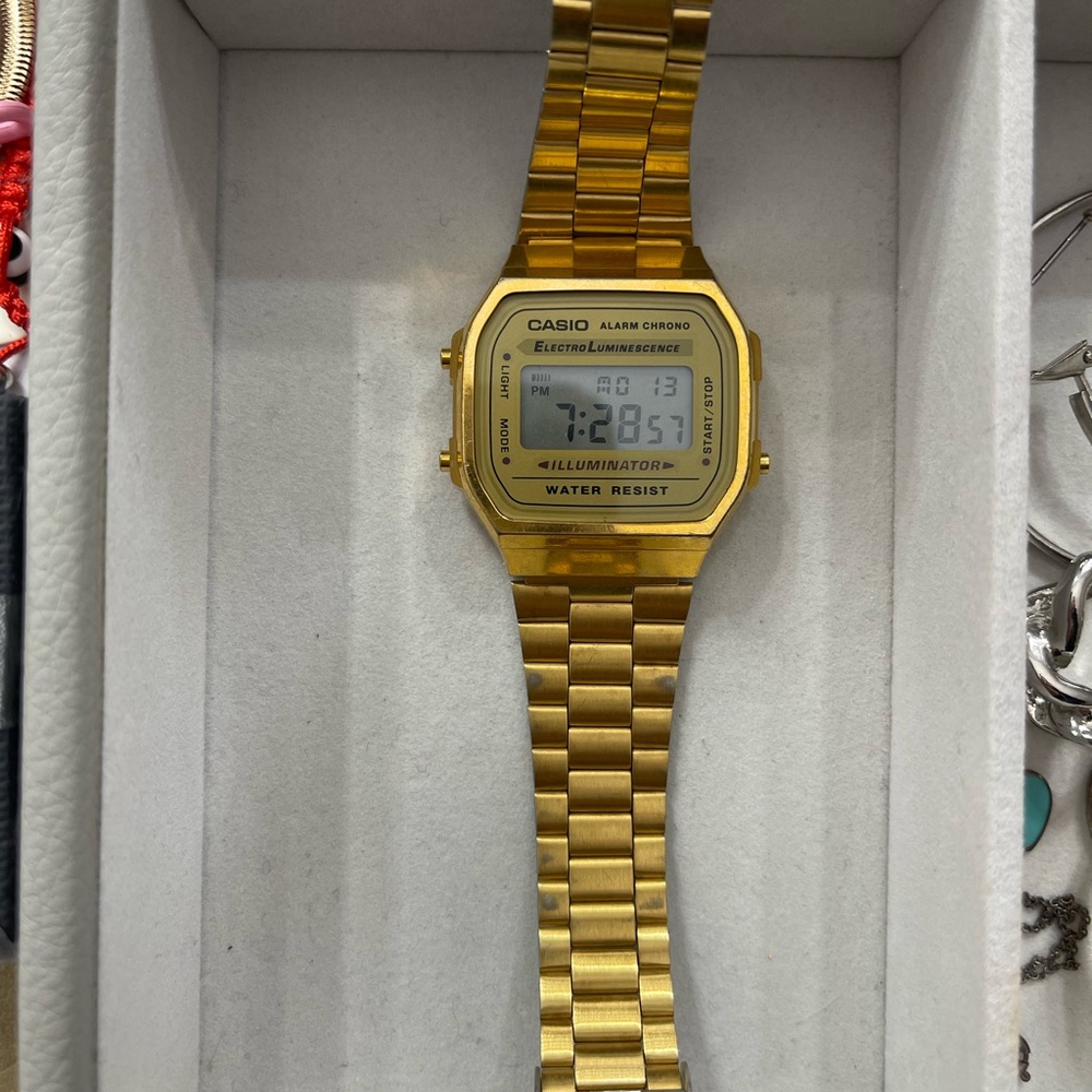 Vintage Gold Casio Watch